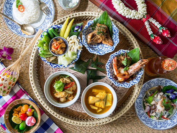 Thai massaman chicken curry in a bowl