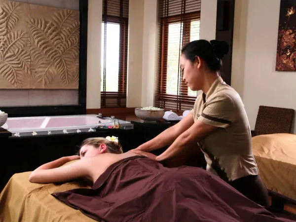 A female guest getting a treatment at Cape Spa