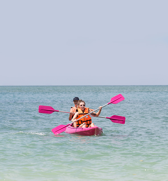 Try your hand at kayaking.