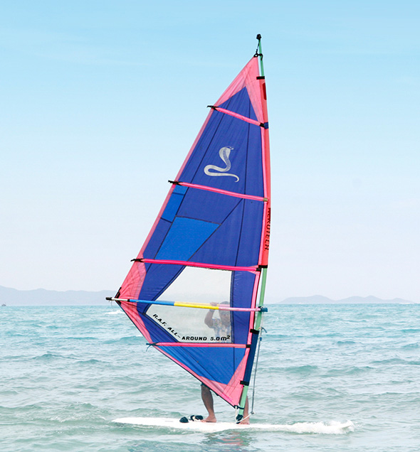 Try the excitement of windsurfing.