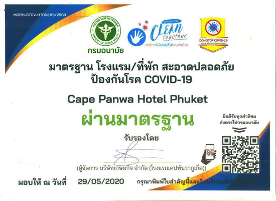 COVID-19 Hygiene - Cape Panwa Hotel