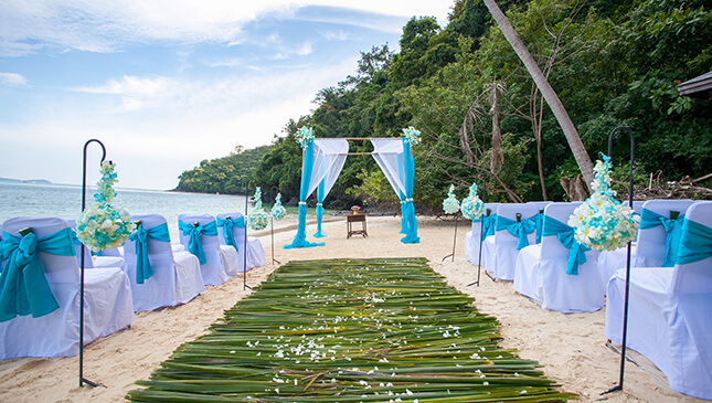 Have your wedding on our private beach. 